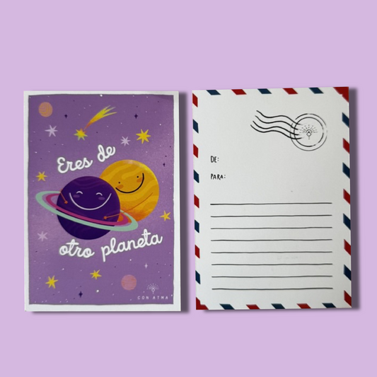 POSTAL ERES DE OTRO PLANETA